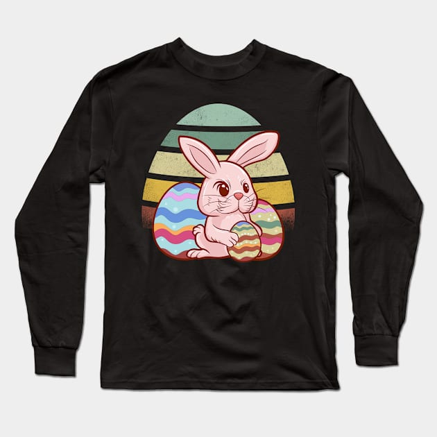 bunny and egg easter day Long Sleeve T-Shirt by Giraroad